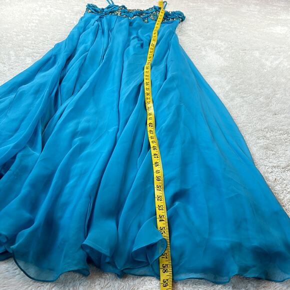 Dave and Johnny Laura Ryner chiffon, and rhinestone cocktail party maxi dress 10 - Picture 3 of 9